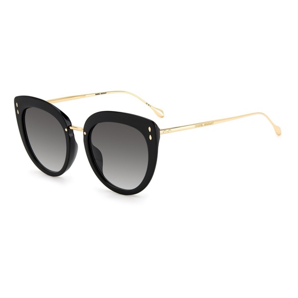 ISABEL MARANT BLACK/GOLD CAT EYE SUNGLASSES IM 0084/G/S - Picture 3 of 6